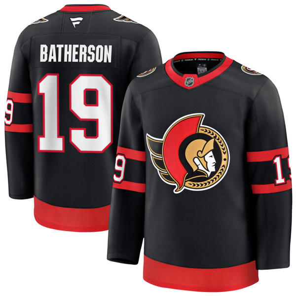 Men's Ottawa Senators #19 Drake Batherson Stitched Fanatics Home Black Player Jersey Men's Ottawa Senators #19 Drake Batherson Stitched Fanatics Home Black Player Jersey